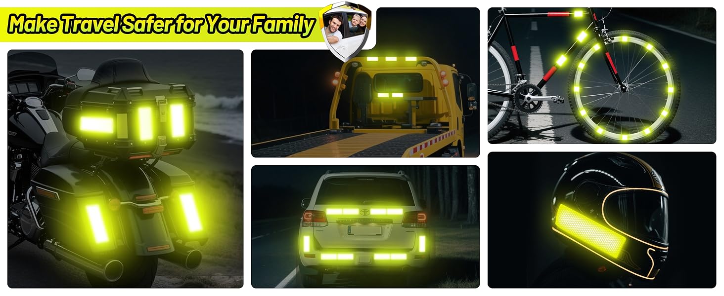Yellow reflective tape